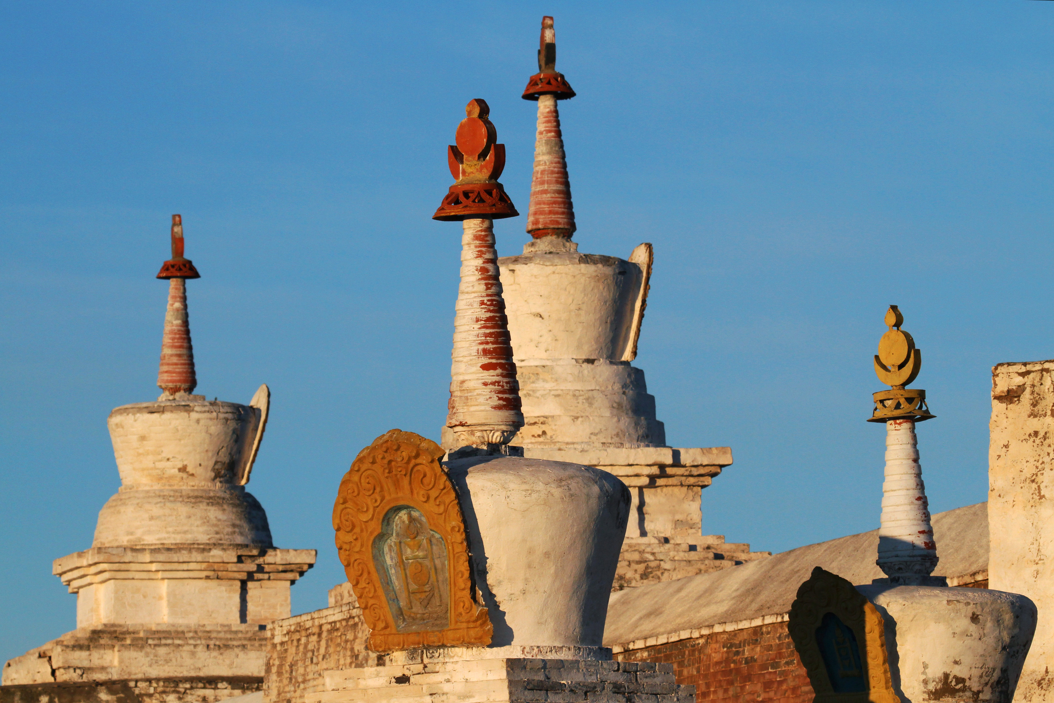 Stupas in Mongolia Horseback Mongolia