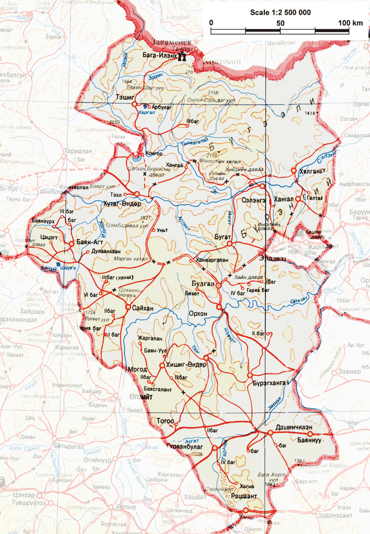 Map of Bulgan - Horseback Mongolia